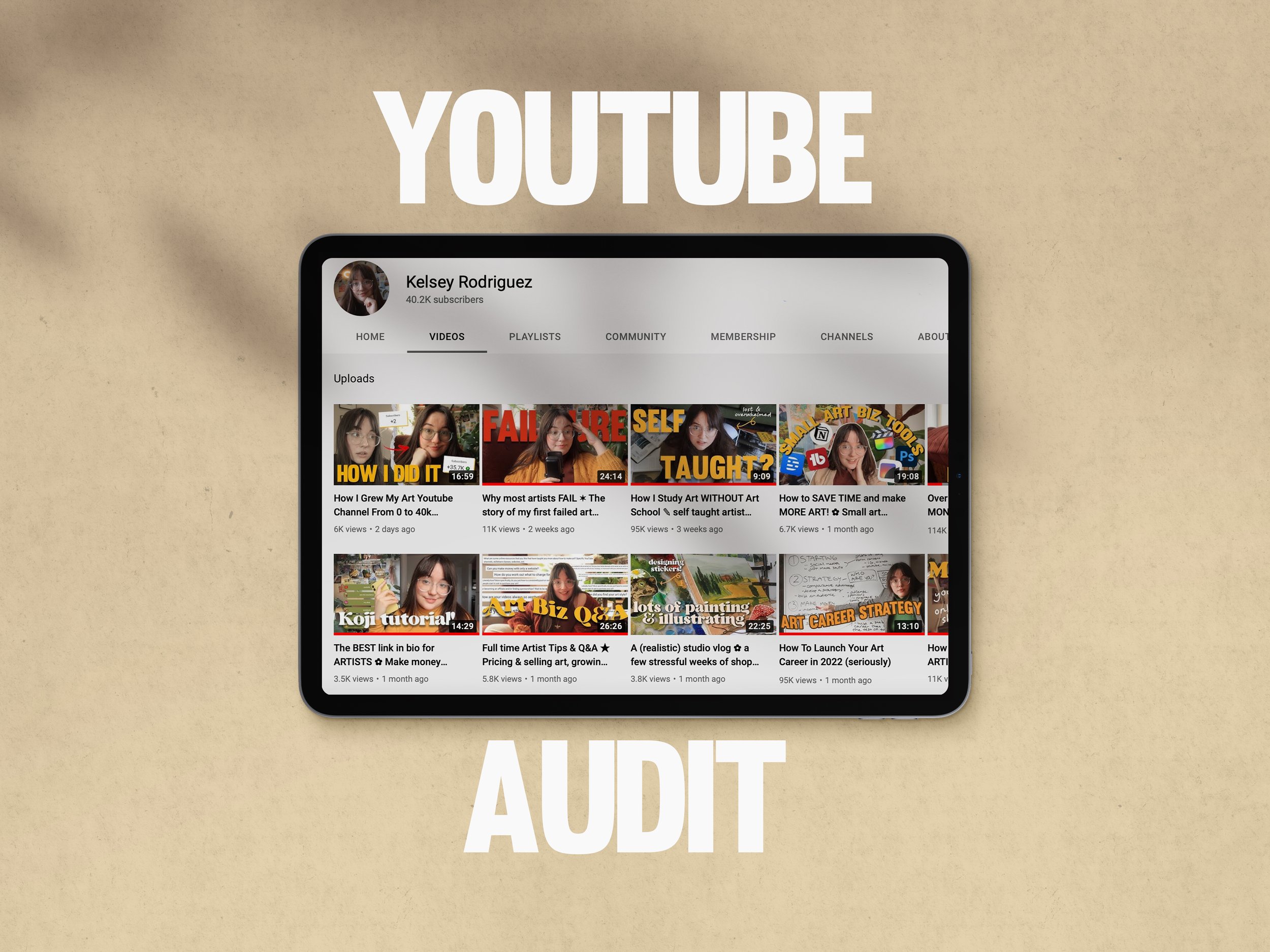 youtube channel audit — Kelsey Rodriguez